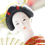 Maxbell 12'' Japanese Kimono Geisha Doll Asian Doll for Home Ornament Decor Style A