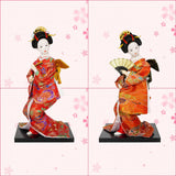 Maxbell 12'' Japanese Kimono Geisha Doll Asian Doll for Home Ornament Decor Style A