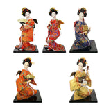 Maxbell 12'' Japanese Kimono Geisha Doll Asian Doll for Home Ornament Decor Style A