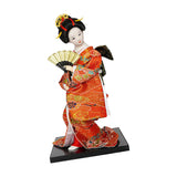 Maxbell 12'' Japanese Kimono Geisha Doll Asian Doll for Home Ornament Decor Style A