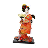 Maxbell 12'' Japanese Kimono Geisha Doll Asian Doll for Home Ornament Decor Style A