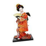 Maxbell 12'' Japanese Kimono Geisha Doll Asian Doll for Home Ornament Decor Style A