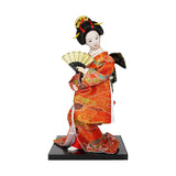 Maxbell 12'' Japanese Kimono Geisha Doll Asian Doll for Home Ornament Decor Style A