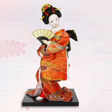 Maxbell 12'' Japanese Kimono Geisha Doll Asian Doll for Home Ornament Decor Style A