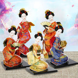 Maxbell 12'' Japanese Kimono Geisha Doll Asian Doll for Home Ornament Decor Style A