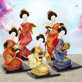 Maxbell 12'' Japanese Kimono Geisha Doll Asian Doll for Home Ornament Decor Style B