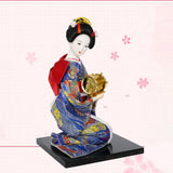 Maxbell 12'' Japanese Kimono Geisha Doll Asian Doll for Home Ornament Decor Style C