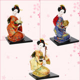 Maxbell 12'' Japanese Kimono Geisha Doll Asian Doll for Home Ornament Decor Style C