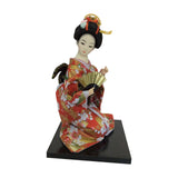 Maxbell 12'' Japanese Kimono Geisha Doll Asian Doll for Home Ornament Decor Style D
