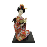 Maxbell 12'' Japanese Kimono Geisha Doll Asian Doll for Home Ornament Decor Style D
