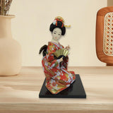 Maxbell 12'' Japanese Kimono Geisha Doll Asian Doll for Home Ornament Decor Style D