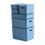 Maxbell Kids Storage Boxes Portable with Lid Cute Toy Box for Desktop Bedroom Home Blue