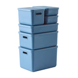 Maxbell Kids Storage Boxes Portable with Lid Cute Toy Box for Desktop Bedroom Home Blue