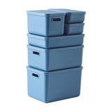 Maxbell Kids Storage Boxes Portable with Lid Cute Toy Box for Desktop Bedroom Home Blue