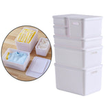 Maxbell Kids Storage Boxes Portable with Lid Cute Toy Box for Desktop Bedroom Home White