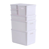 Maxbell Kids Storage Boxes Portable with Lid Cute Toy Box for Desktop Bedroom Home White