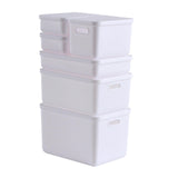 Maxbell Kids Storage Boxes Portable with Lid Cute Toy Box for Desktop Bedroom Home White