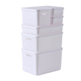 Maxbell Kids Storage Boxes Portable with Lid Cute Toy Box for Desktop Bedroom Home White