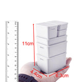 Maxbell Kids Storage Boxes Portable with Lid Cute Toy Box for Desktop Bedroom Home White
