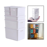 Maxbell Kids Storage Boxes Portable with Lid Cute Toy Box for Desktop Bedroom Home White