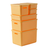 Maxbell Kids Storage Boxes Portable with Lid Cute Toy Box for Desktop Bedroom Home Yellow