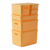 Maxbell Kids Storage Boxes Portable with Lid Cute Toy Box for Desktop Bedroom Home Yellow