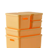 Maxbell Kids Storage Boxes Portable with Lid Cute Toy Box for Desktop Bedroom Home Yellow