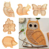 Maxbell Wood Serving Tray Decoration Handmade Platter Home Decor for Bread Fruit Tree