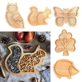 Maxbell Wood Serving Tray Decoration Handmade Platter Home Decor for Bread Fruit Tree