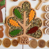 Maxbell Wood Serving Tray Decoration Handmade Platter Home Decor for Bread Fruit Tree