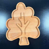 Maxbell Wood Serving Tray Decoration Handmade Platter Home Decor for Bread Fruit Tree