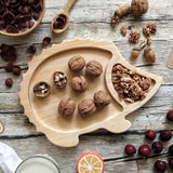 Maxbell Wood Serving Tray Decoration Handmade Platter Home Decor for Bread Fruit Hedgehog