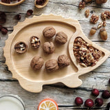 Maxbell Wood Serving Tray Decoration Handmade Platter Home Decor for Bread Fruit Hedgehog