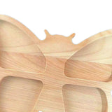 Maxbell Wood Serving Tray Decoration Handmade Platter Home Decor for Bread Fruit Butterfly