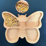 Maxbell Wood Serving Tray Decoration Handmade Platter Home Decor for Bread Fruit Butterfly