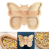 Maxbell Wood Serving Tray Decoration Handmade Platter Home Decor for Bread Fruit Butterfly
