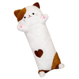 Maxbell Creative Long Plush Pillow Cat Doll for Living Room Home Birthday Gifts Brown