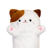 Maxbell Creative Long Plush Pillow Cat Doll for Living Room Home Birthday Gifts Brown