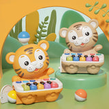 Maxbell Tiger Electronic Organ Toy Music Early Learning for Baby Birthday Yellow