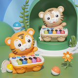 Maxbell Tiger Electronic Organ Toy Music Early Learning for Baby Birthday Yellow
