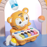 Maxbell Tiger Electronic Organ Toy Music Early Learning for Baby Birthday Yellow