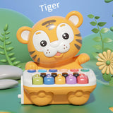 Maxbell Tiger Electronic Organ Toy Music Early Learning for Baby Birthday Yellow