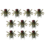 Maxbell Simulation Flies Insect Props for April Fools Day Joke Toy Prank Toy Props Green