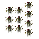 Maxbell Simulation Flies Insect Props for April Fools Day Joke Toy Prank Toy Props Green