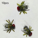Maxbell Simulation Flies Insect Props for April Fools Day Joke Toy Prank Toy Props Green