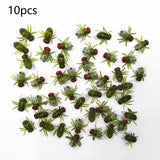 Maxbell Simulation Flies Insect Props for April Fools Day Joke Toy Prank Toy Props Green