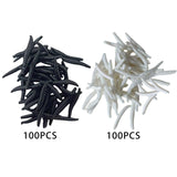Maxbell 100x Maggot Grub Scary and Disgusting Halloween Birthday Gift black