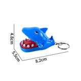 Maxbell Mouth Bite Finger with Keychain Teeth Game Backpack Accessories for Boys Shark