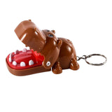 Maxbell Mouth Bite Finger with Keychain Teeth Game Backpack Accessories for Boys Hippo