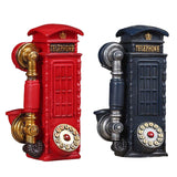 Maxbell Piggy Bankss Phone Booth Money Saving Box Delicate for Home Decoration Red